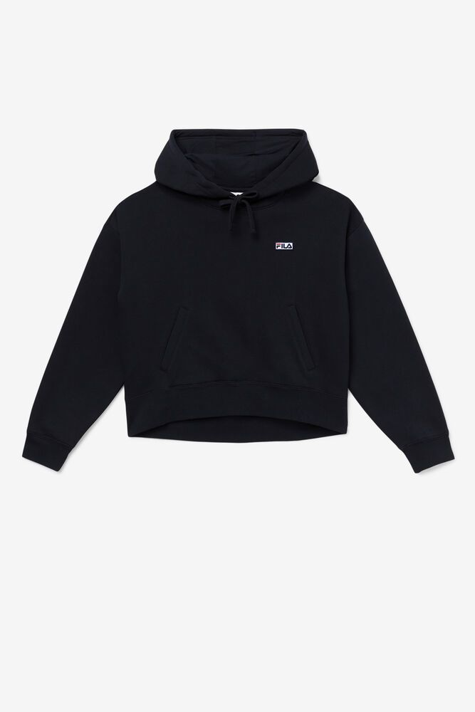 Fila Marina Hoodie Black - Womens - 24357EMXS